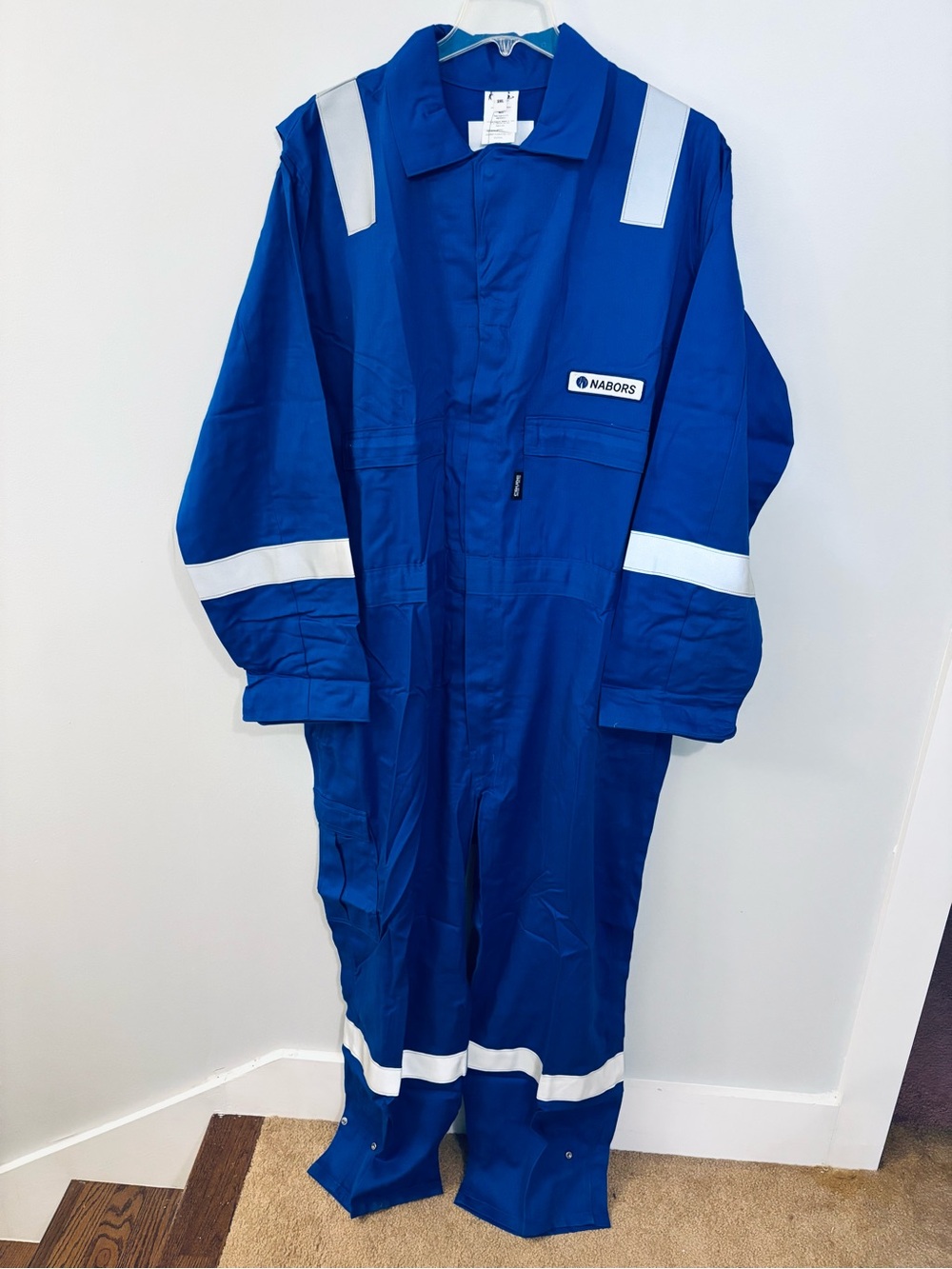 CRUDE Oil & Gas Drilling Blue Men’s Flame Resistant Coverall High Vis Sz 3XL NWT